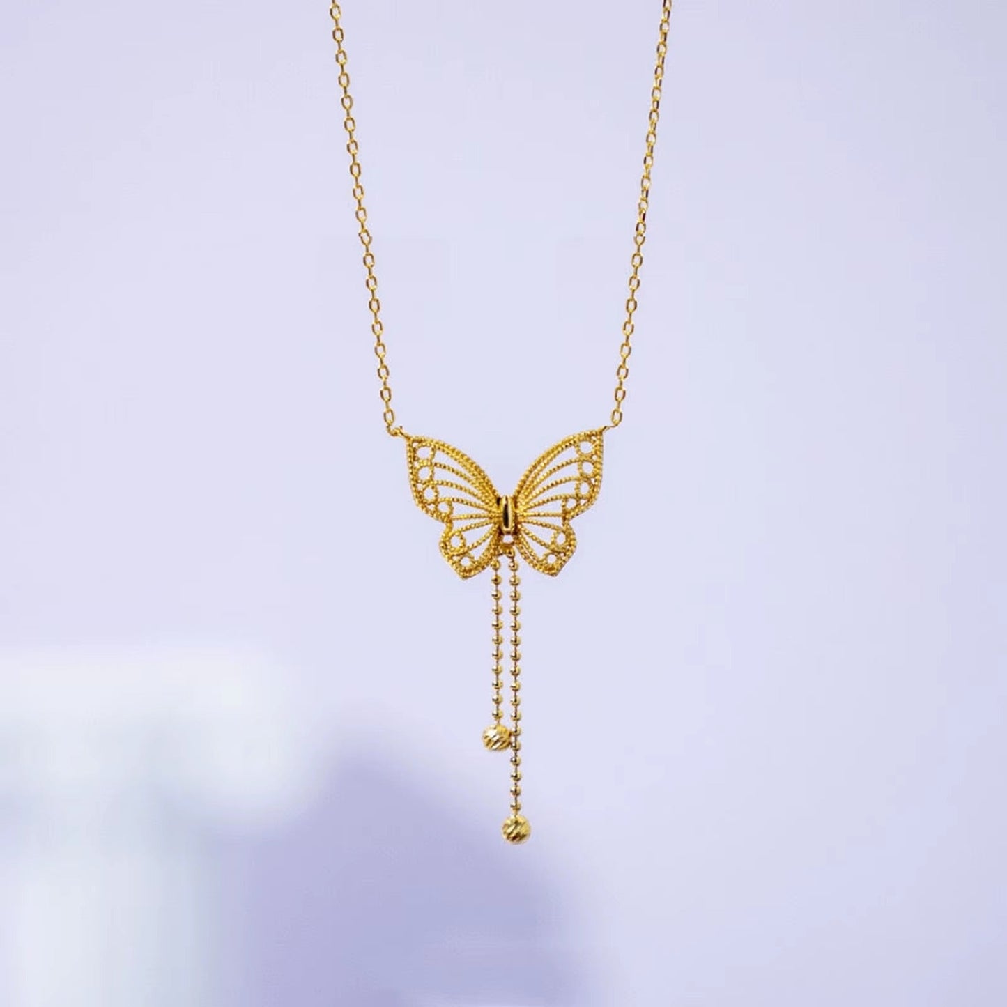 GOLD PLATED BUTTERFLY NECKLACE FOR WOMEN ➕ BOX ➕ FREE DELIVERY 🎁
