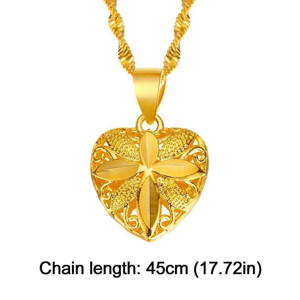 GOLD PLATING HEART NECKLACE ➕ BOX ➕ FREE DELIVERY 🎁