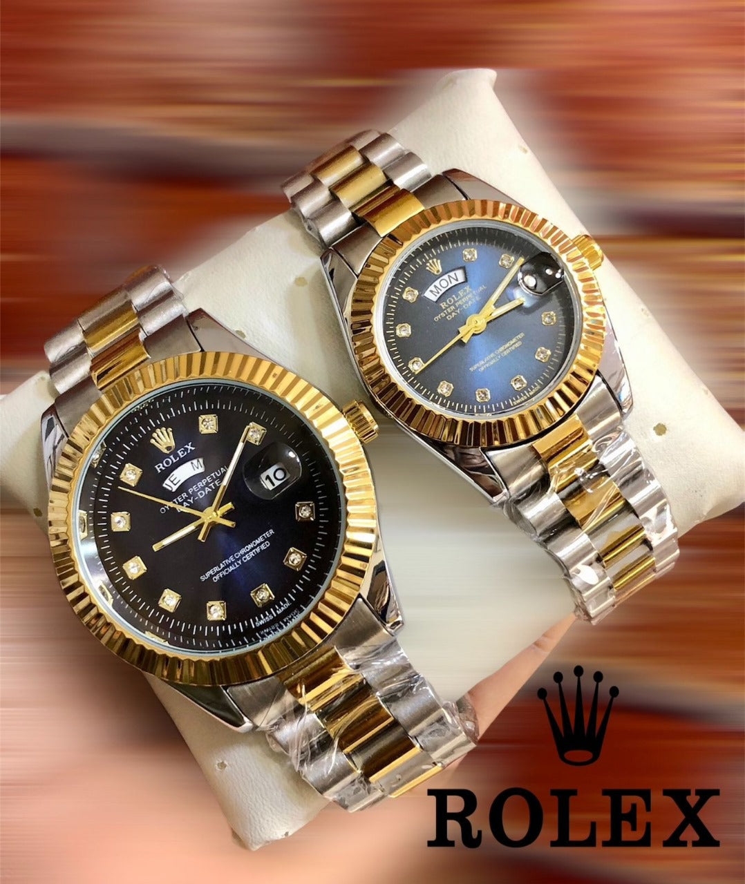 Rolex Watch  Duo Set with Box