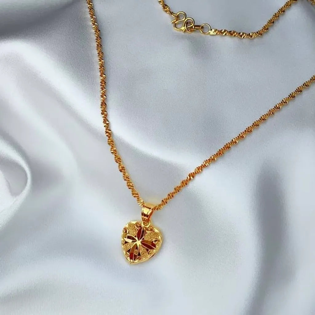 GOLD PLATING HEART NECKLACE ➕ BOX ➕ FREE DELIVERY  🎁