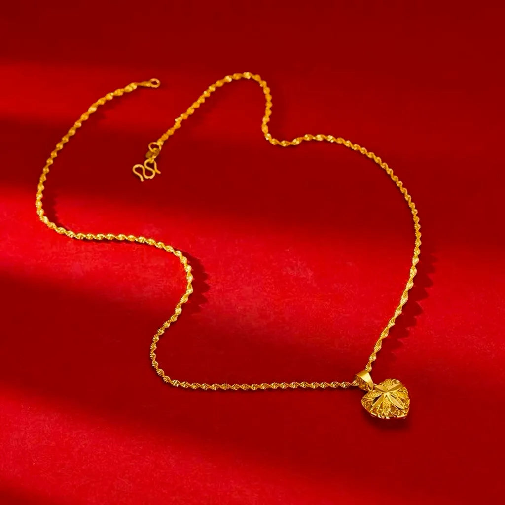 GOLD PLATING HEART NECKLACE ➕ BOX ➕ FREE DELIVERY  🎁