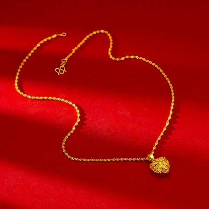 GOLD PLATING HEART NECKLACE ➕ BOX ➕ FREE DELIVERY  🎁