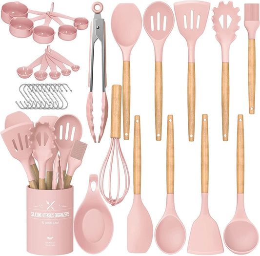 33 Piece Non-Stick Kitchen Utensils with Stand