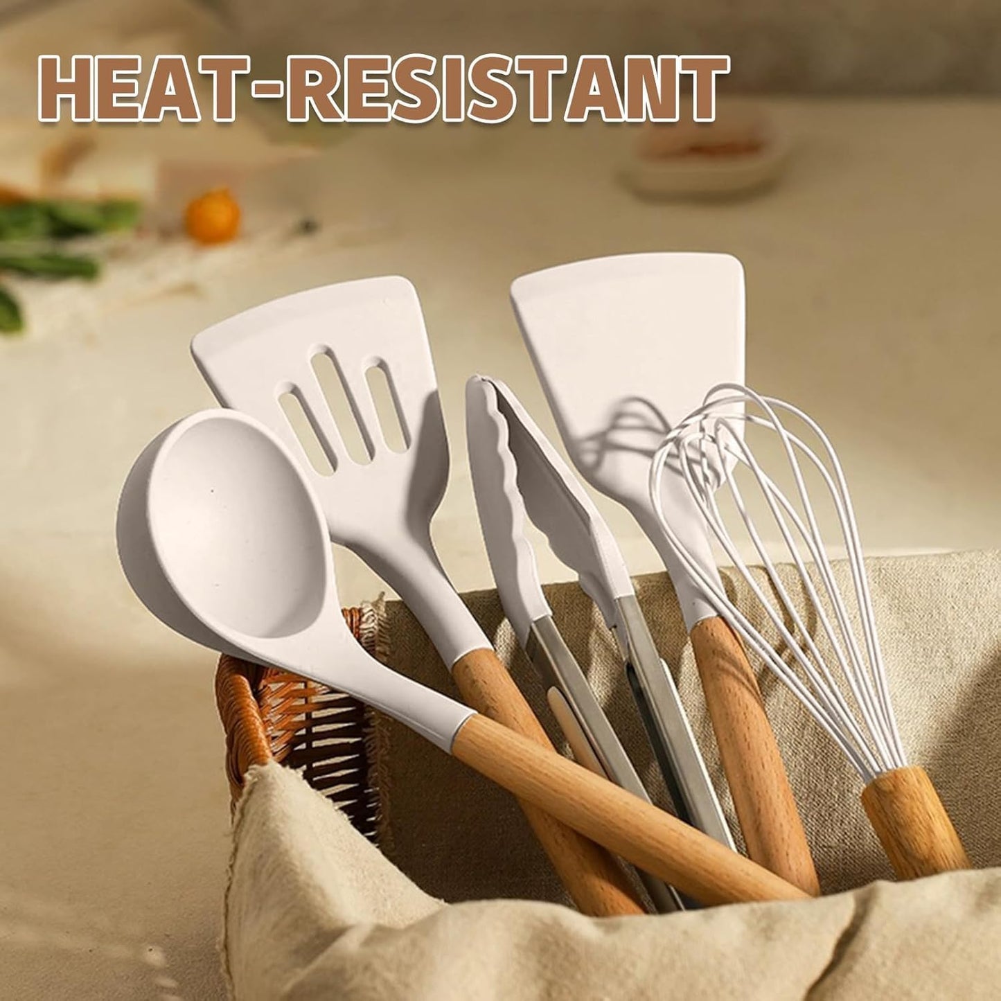 33 Piece Non-Stick Kitchen Utensils with Stand