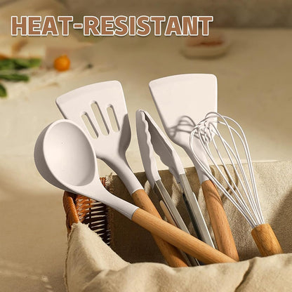 33 Piece Non-Stick Kitchen Utensils with Stand