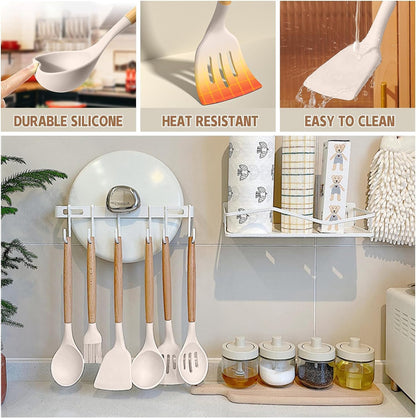 33 Piece Non-Stick Kitchen Utensils with Stand