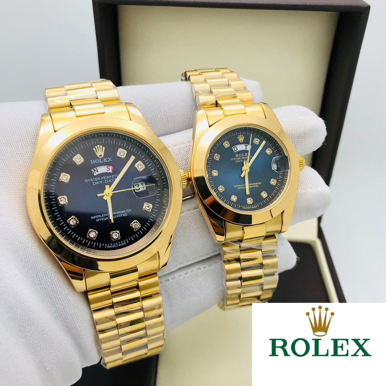 Rolex Stainless Steel Couple Watch + Free Delivery In UAE