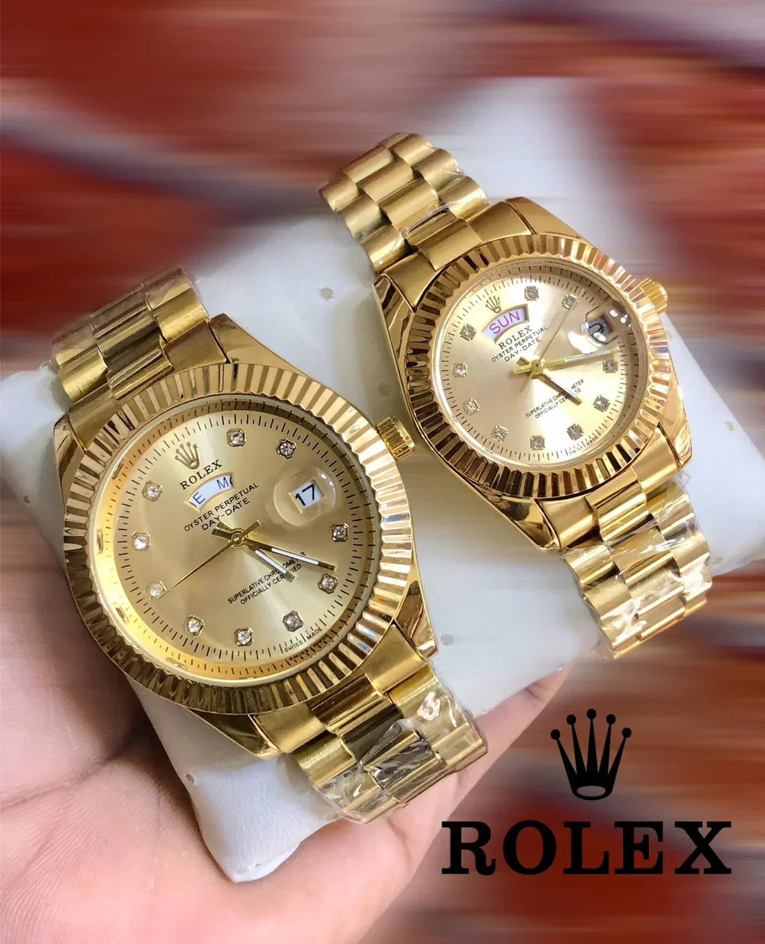 Rolex Watch  Duo Set with Box