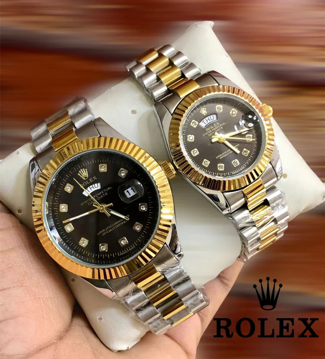 Rolex Watch  Duo Set with Box