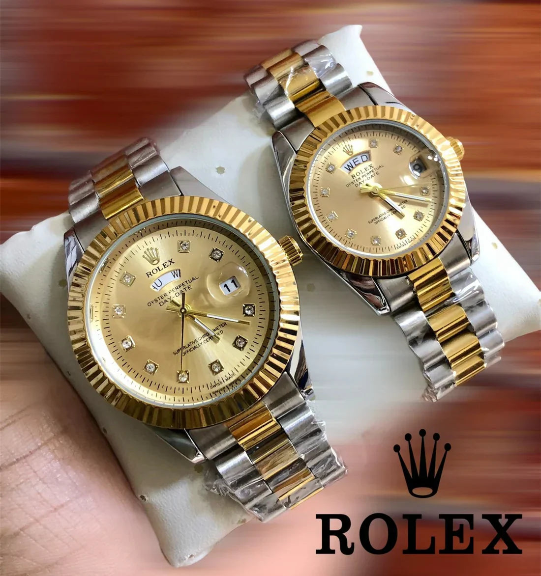 Rolex Watch  Duo Set with Box