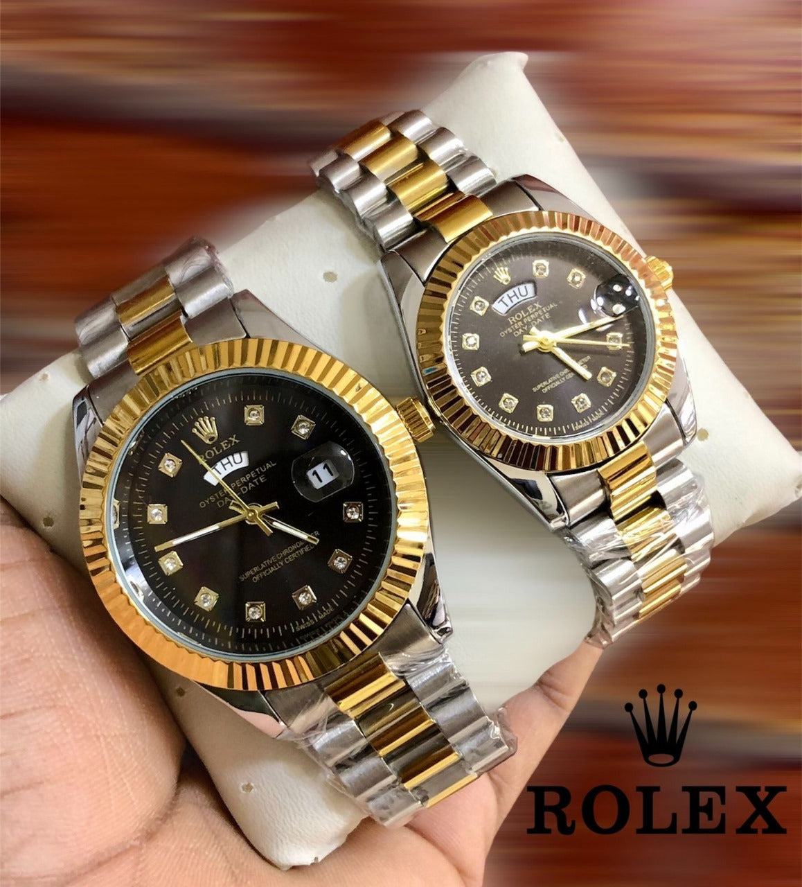 Rolex Watch  Duo Set with Box