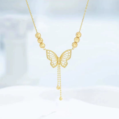 GOLD PLATED BUTTERFLY NECKLACE FOR WOMEN ➕ BOX ➕ FREE DELIVERY  🎁