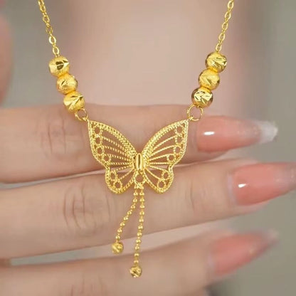 GOLD PLATED BUTTERFLY NECKLACE FOR WOMEN ➕ BOX ➕ FREE DELIVERY  🎁