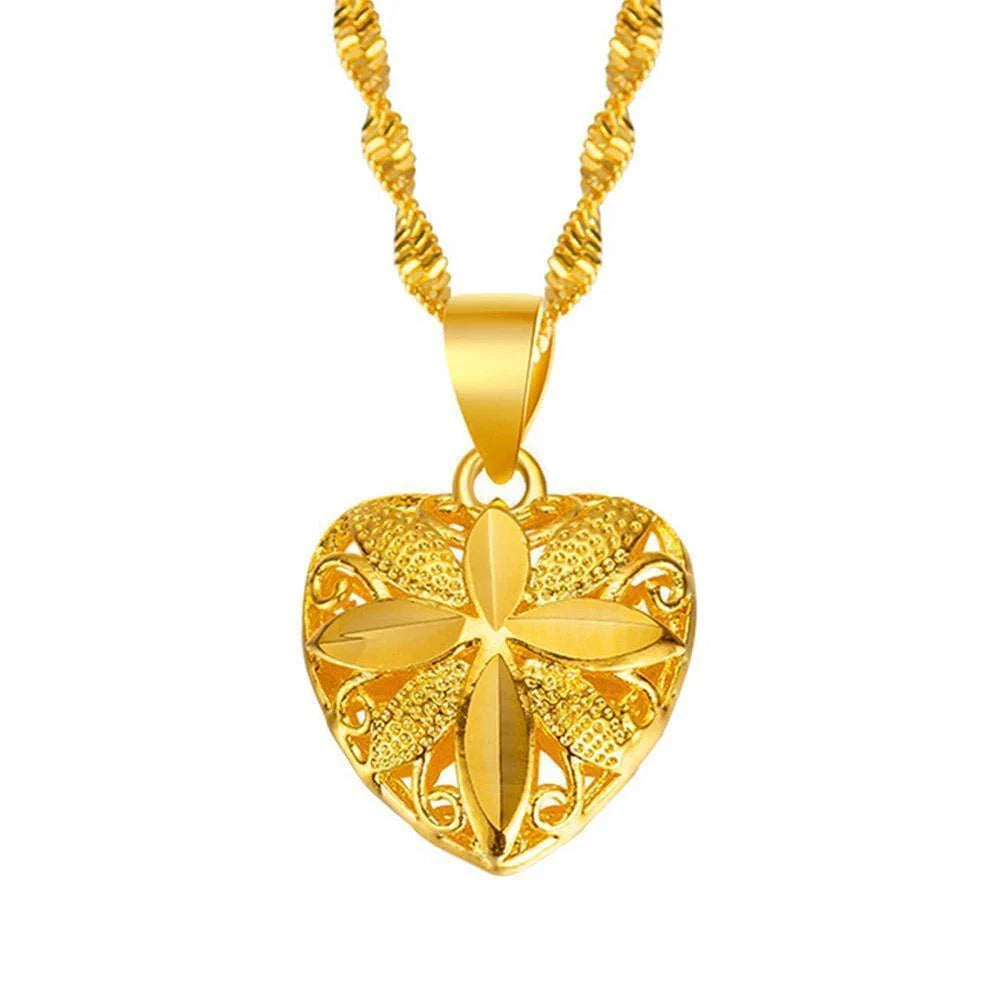 GOLD PLATING HEART NECKLACE ➕ BOX ➕ FREE DELIVERY  🎁