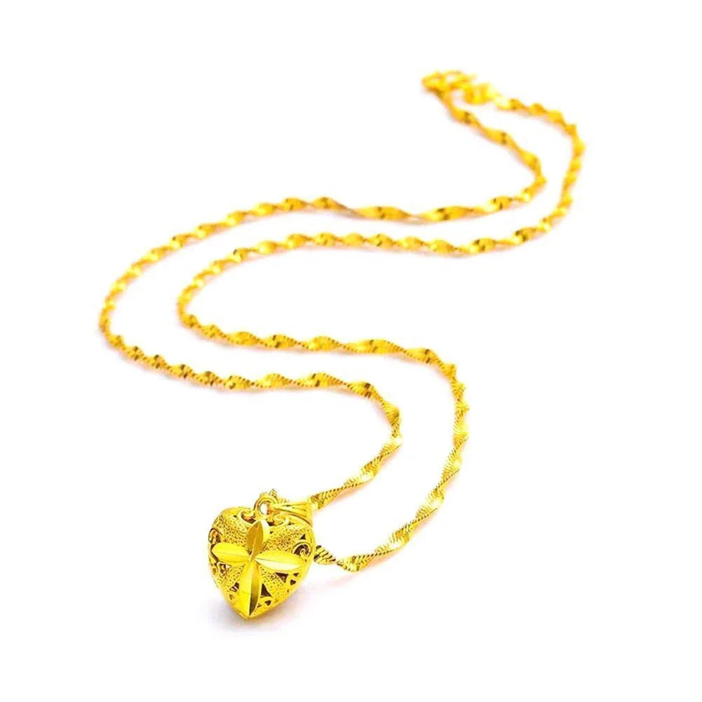 GOLD PLATING HEART NECKLACE ➕ BOX ➕ FREE DELIVERY  🎁