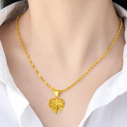 GOLD PLATING HEART NECKLACE ➕ BOX ➕ FREE DELIVERY  🎁