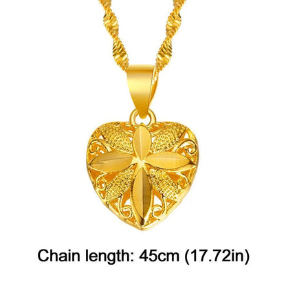 GOLD PLATING HEART NECKLACE ➕ BOX ➕ FREE DELIVERY  🎁