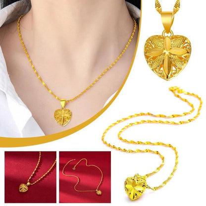 GOLD PLATING HEART NECKLACE ➕ BOX ➕ FREE DELIVERY  🎁